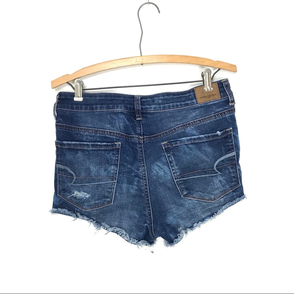 American Eagle Hi-Rise Shortie Denim Shorts 8 B7 - Picture 3 of 6